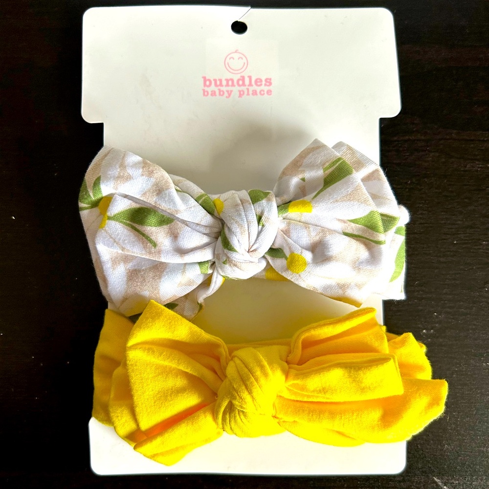 Baby girl big bow headband set